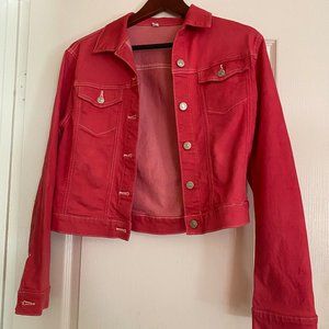 Uniqlo Dyed Hot Pink/Light Red Jean Sweater